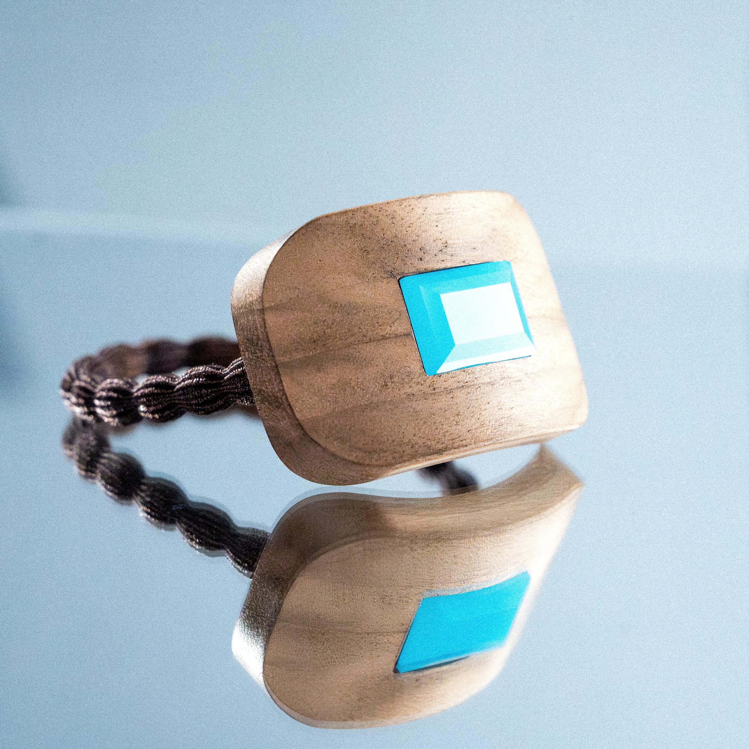 Haargummi BLANCA Opal türkis