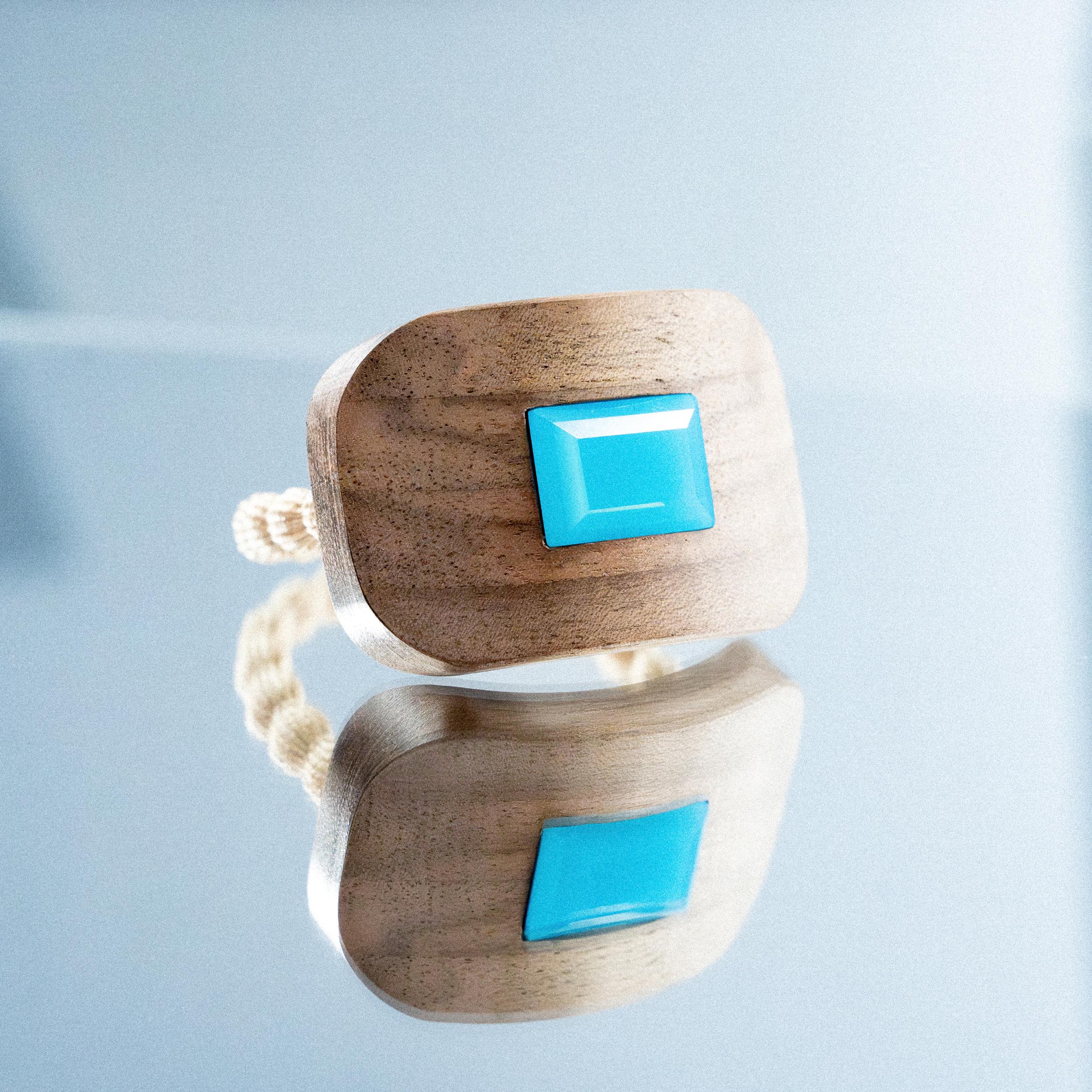 Haargummi BLANCA Opal türkis